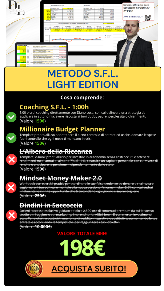 Metodo S.F.L Serenità Finanziaria Liquida: (light Edition)